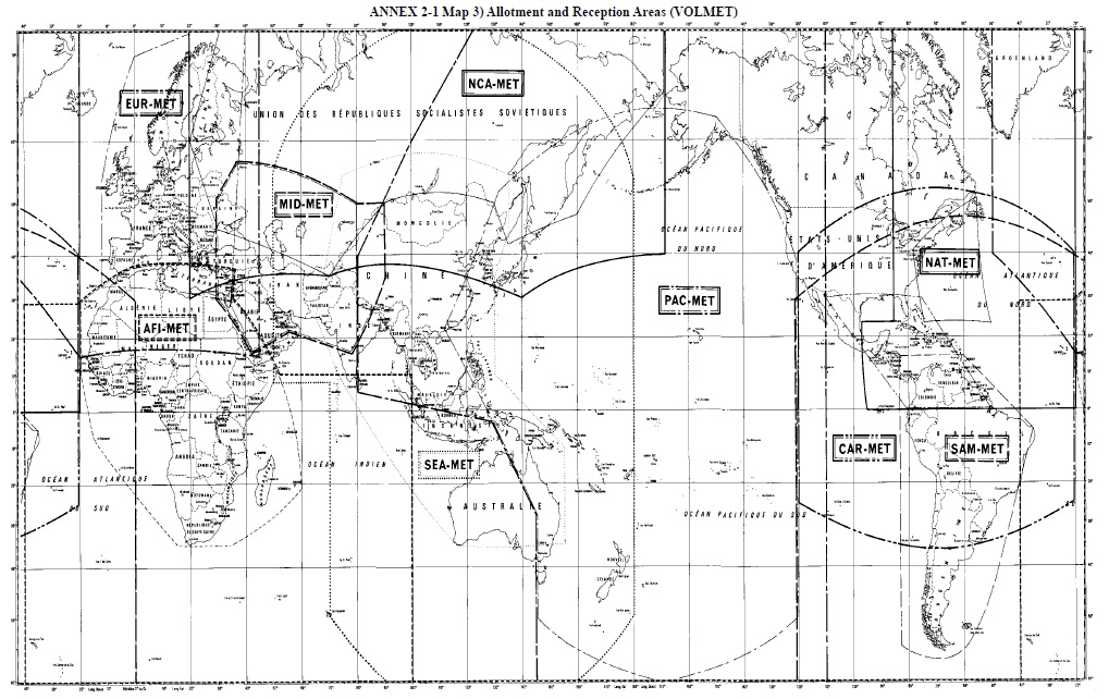 Aviation VOLMET map